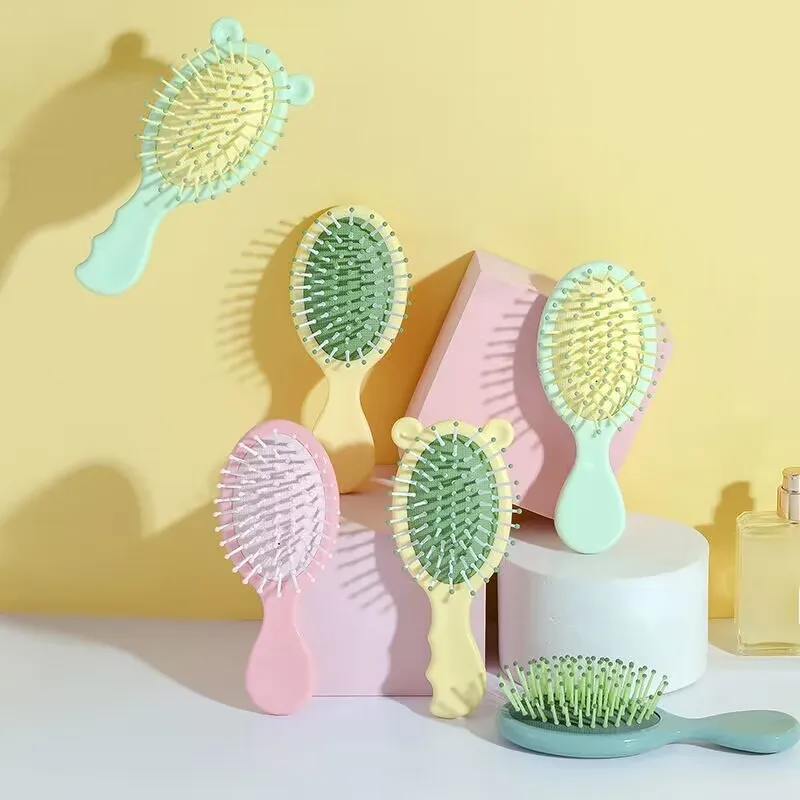 Wholesale Mini Children Cute Cartoon Airbag Massage Hair Comb Travel Detangling Long Hair Brush Hairstyle Tools for Girls