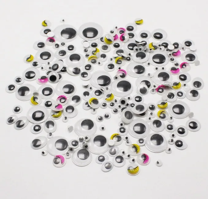 wholesale premium material googly wiggle eyes self adhesive for Halloween monster birthday party craft sticker eyes
