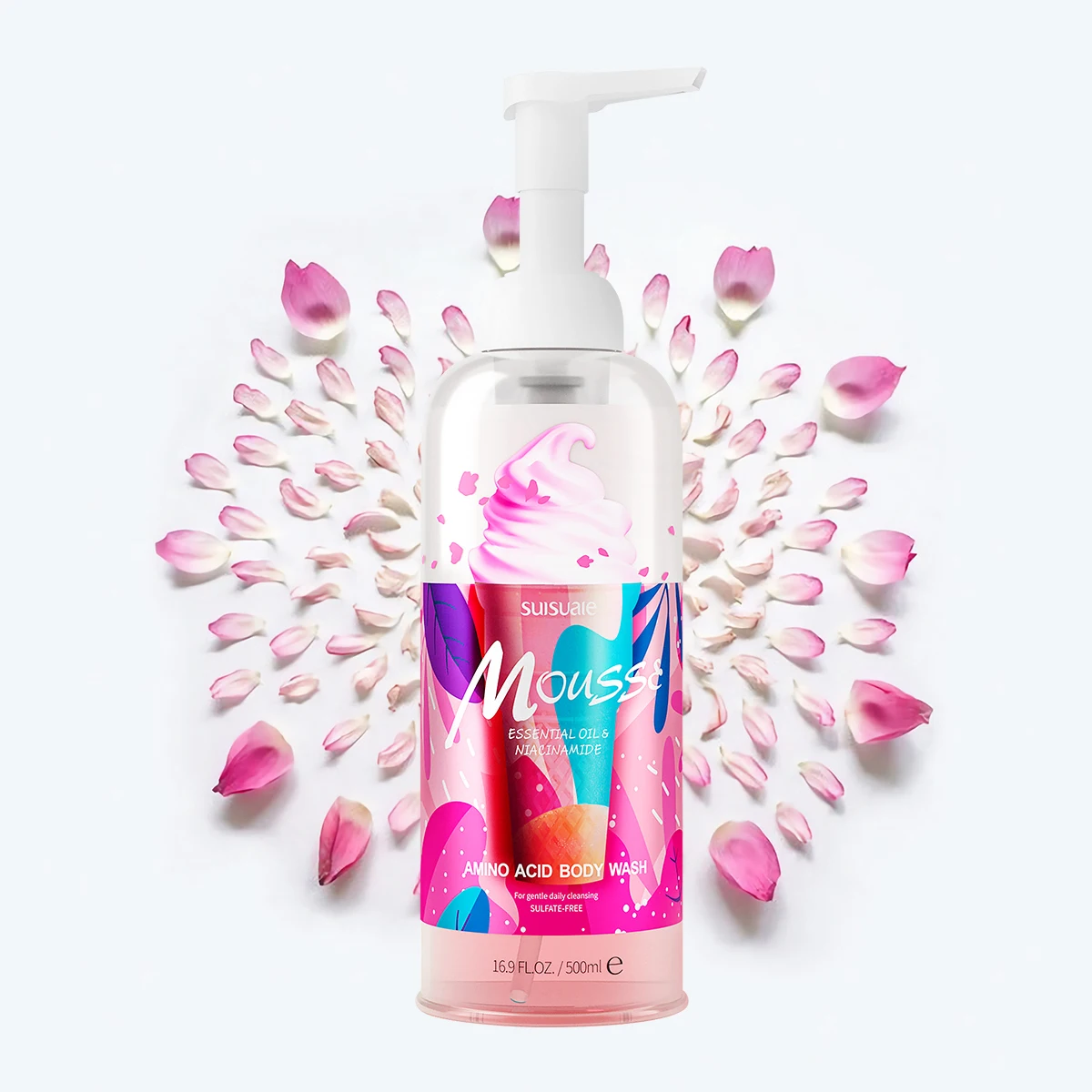 OEM собственная Марка, без сульфат, натуральные аминокислотные средства для мытья тела, Осветляющий отбеливающий гель-пена для ванны и душа