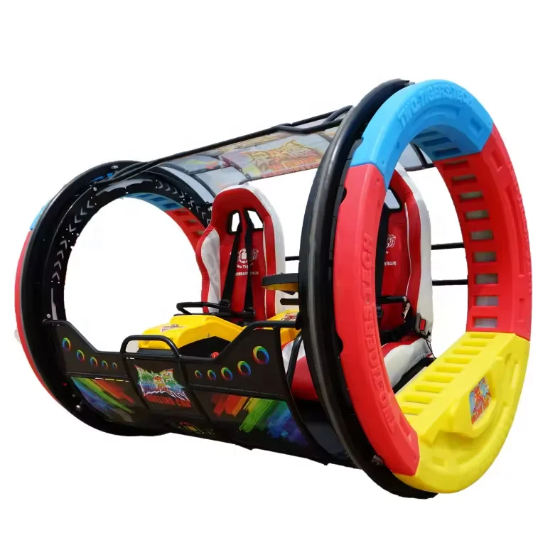 Outdoor Carnival Amusement Rides Exciting 2 Player Remote Control 360 Degree Rolling Car