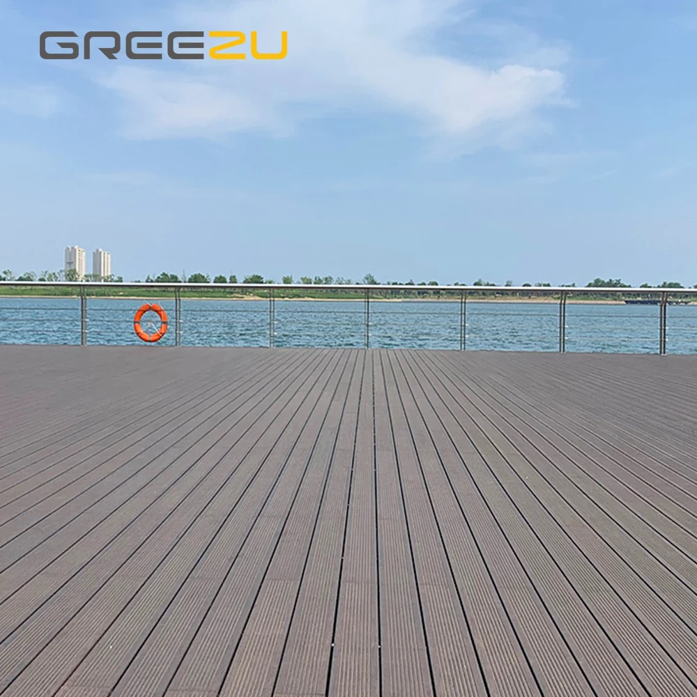 Greezu Outdoor waterproof bamboo strand woven decking Carbonised colour bamboo flooring for outdoor