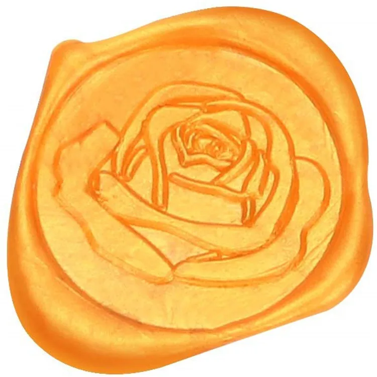 The Rose Wax Seal Stamp Vintage Sealing Red Brass Color Handle