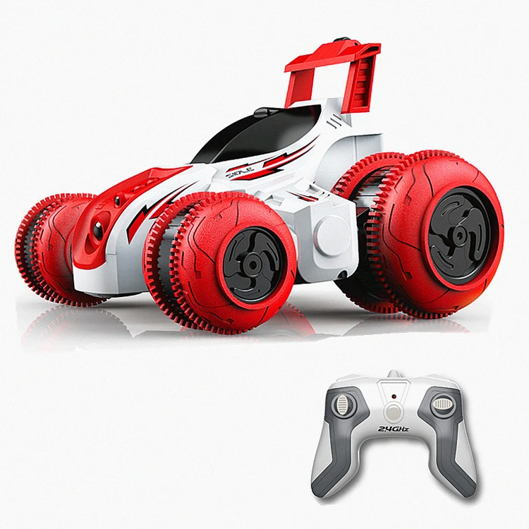 2.4G 1:24 RC Rechargeable 4wd High Speed Stunt Car Remote Control Stunt Rotation Stunt Car For Kids