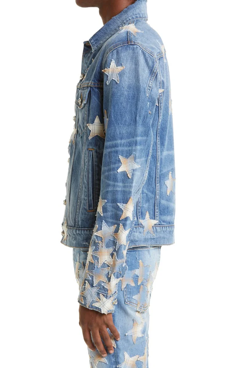 Wholesale New Designer Custom logo cotton jeans coats high quality autumn oversized embroidery denim jacket for men 2021