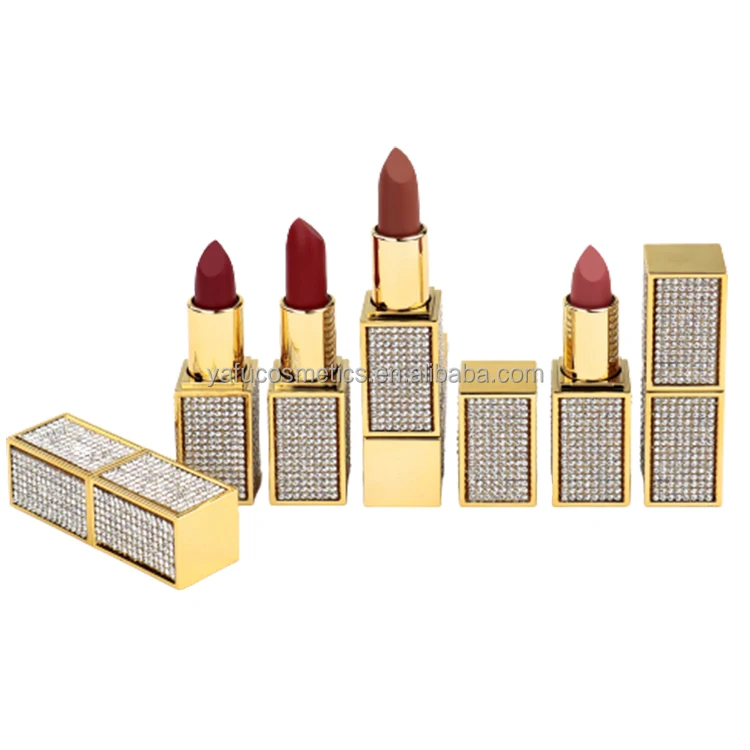 Make Your Own Brand Luxury Diamond Tube Vegan Cream Lipstick Private Label