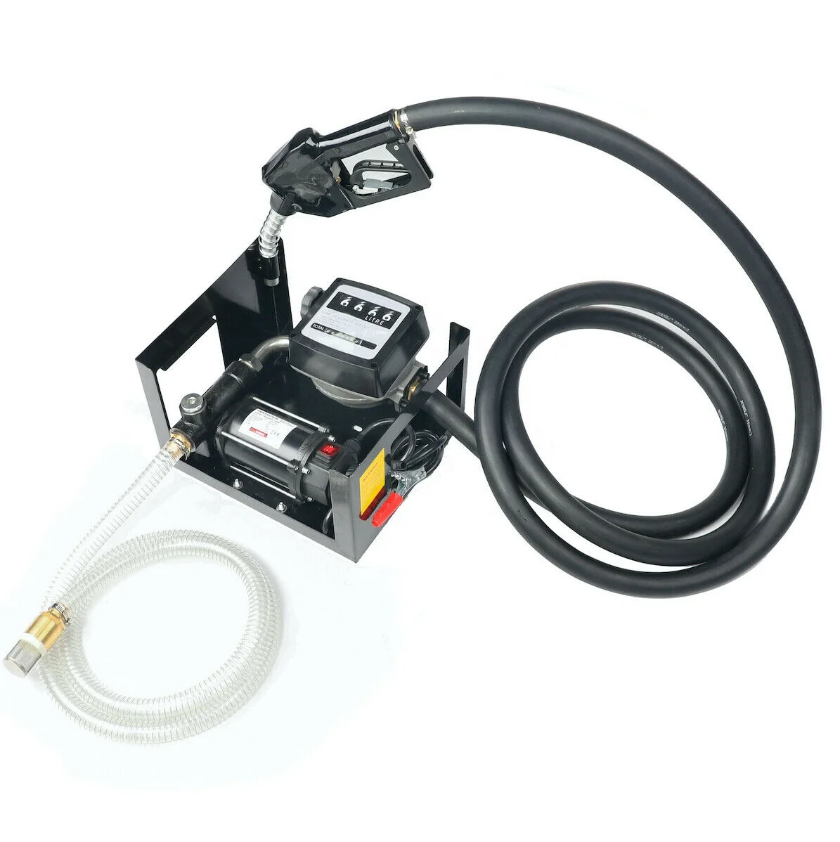 Trupow Portable 20GPM/80LPM Electric DC 12V Diesel Fuel Transfer Pump Kit Includes Automatic Nozzle Delivery Suction Hose