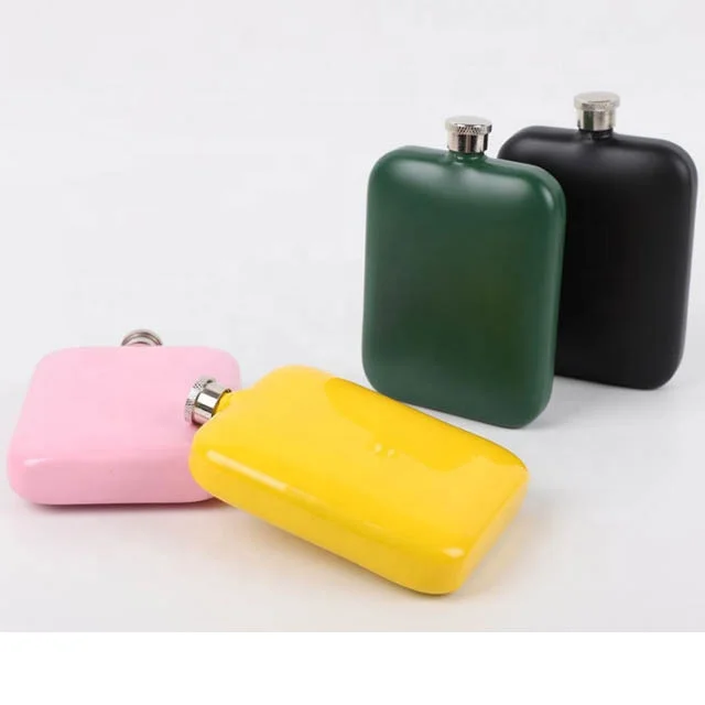 Klp Hammer Point Flat Funnel Pocket Hip Flask Alcohol Whiskey Hip Flask