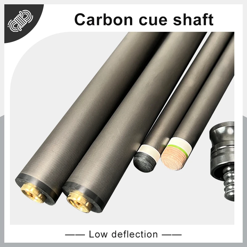 Lowest Deflection Conical protaper 12.4 12.5mm Uni Lock Uniloc Fiber Carbon Pool Cue Stick Unit Black Shaft