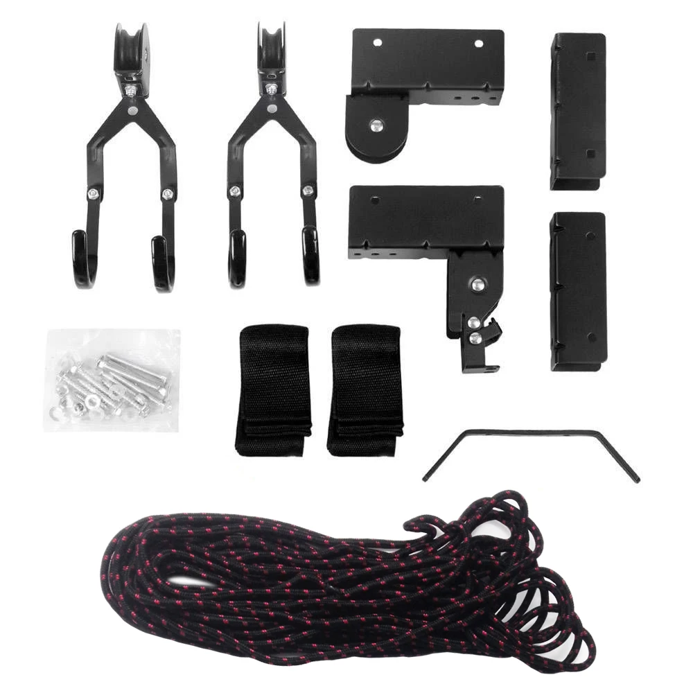 Kayak Lift Hoist Bike Ceiling Lift Hoist Overhead Rack Garage Storage Canoe Lift 100 lb Capacity Bicycle Kayak Hoist