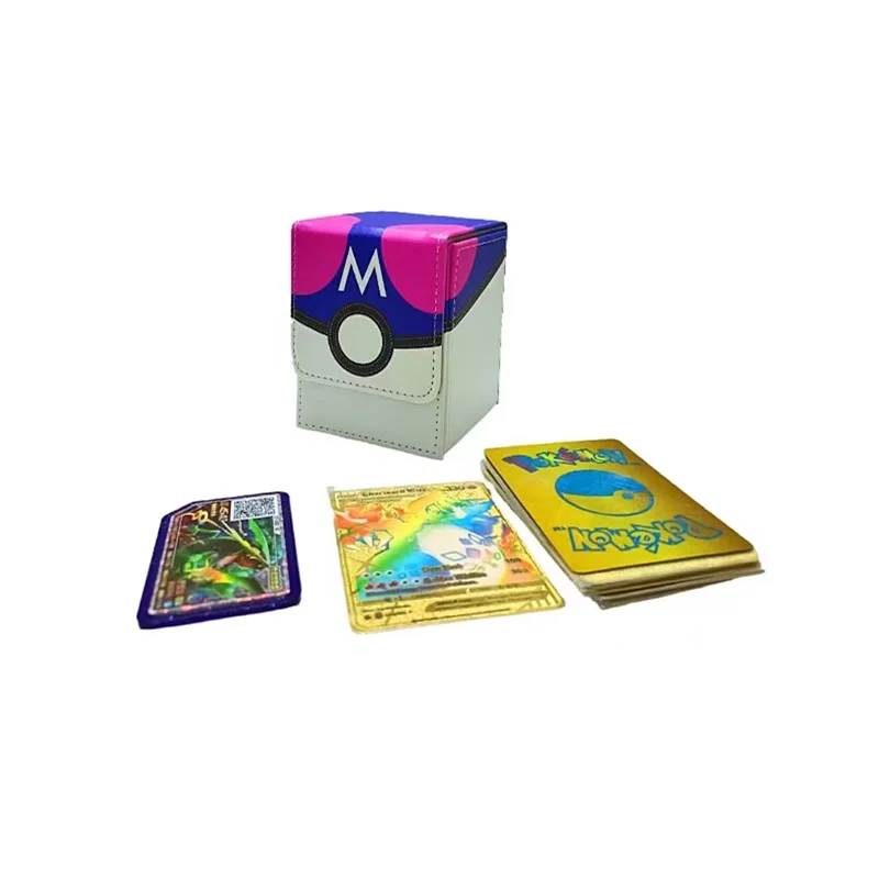 Customized Bracket Game PU Card Box Chess Game Poke Box trading Card Box Poke Mon Binder TCG MTG