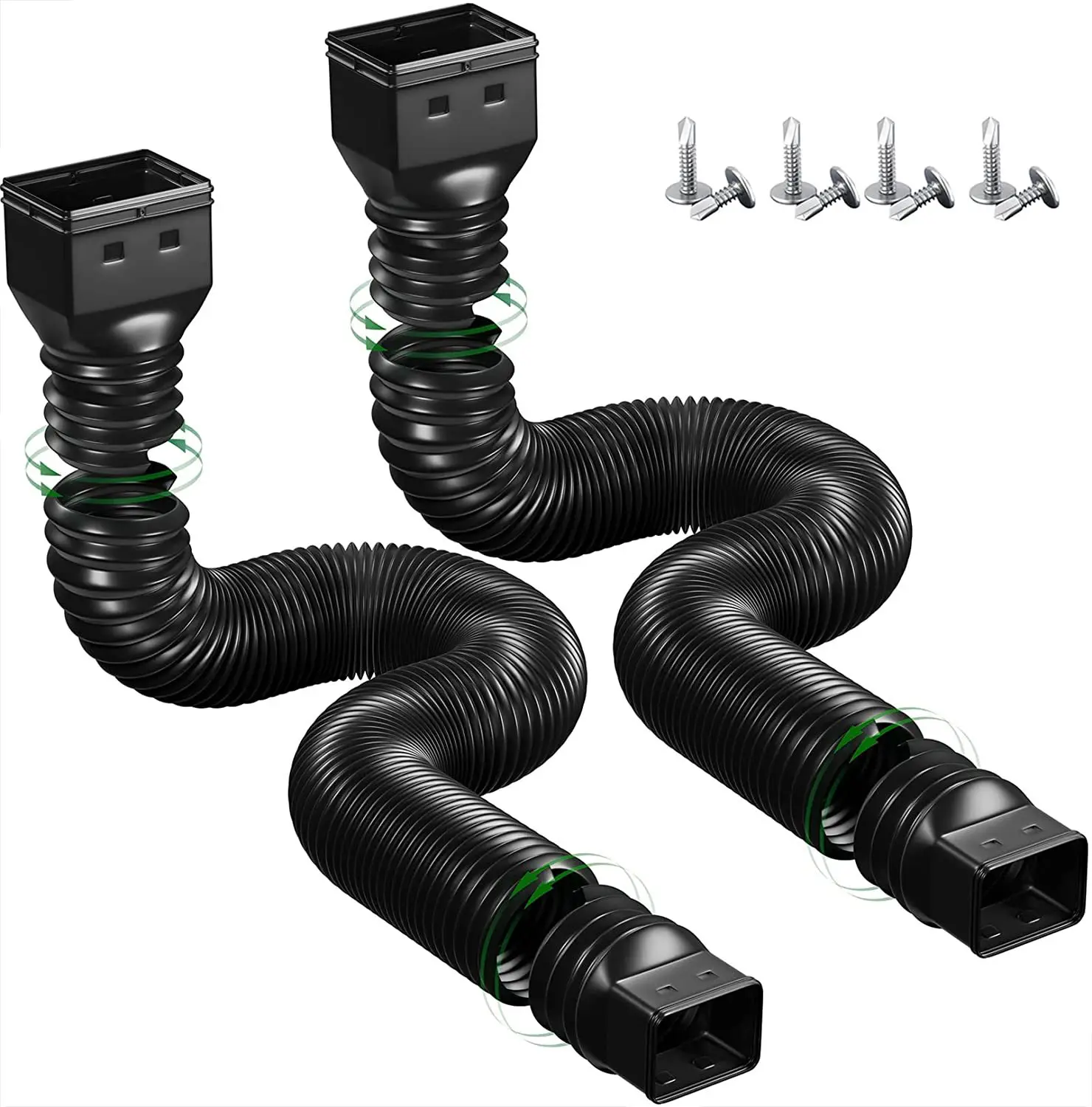 Оптовая продажа Amazon custom 2-Pack выдвижной гибкий черный дождь