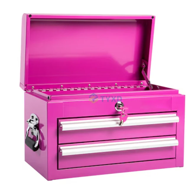 Steel Pink Pet Grooming Tack Tool Box Dog Grooming Case Metal Toolbox