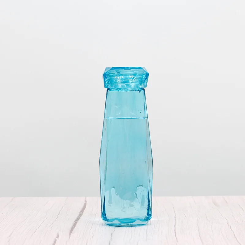 Crystal Infused Gem Water Bottle Wellness Glass water bottle wholesale Coloured stone glass water bottle