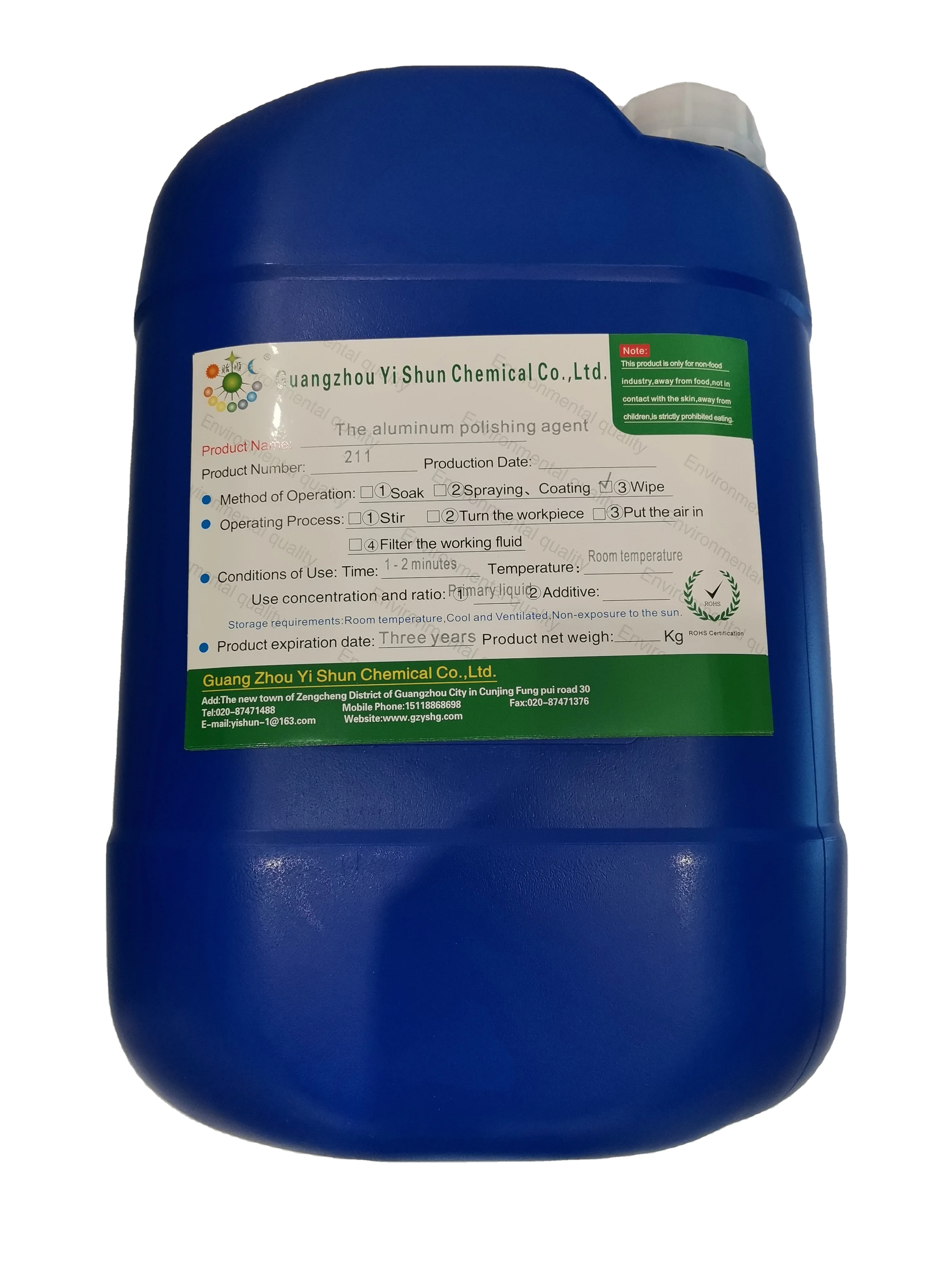 Environmental protection type oil and stain remover for aluminum