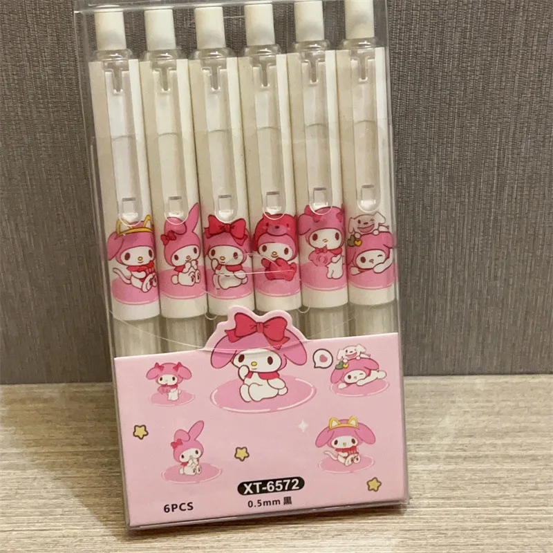 Lovely Cartoon Ear Dog Kitty Melody Twins Purin Dog Pochacco Kuromi Black 0.5mm Gel Pens Cute Neutral Pen for Student Writing