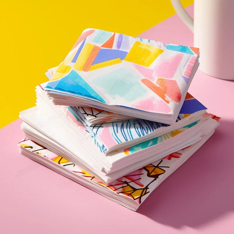 Factory Price Napkin Tissue Paper Paper Napkins Serviettes Recycled Pulp White Paper Napkins