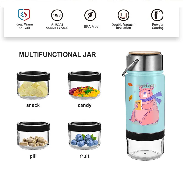 Antlers cup 600ML Children Bottle for Outdoor Travel School Cute Cartoon Animal Baby Water Bottle with Shoulder Strap for kids