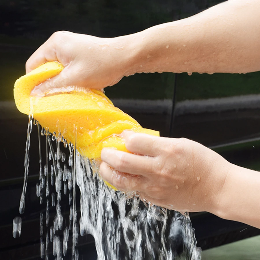 FF3447 Non-Scratch Car Cleaning Wash Sponges Easy Grip Thick Foam Scrubber Super Absorbent Large Car Wash Sponge