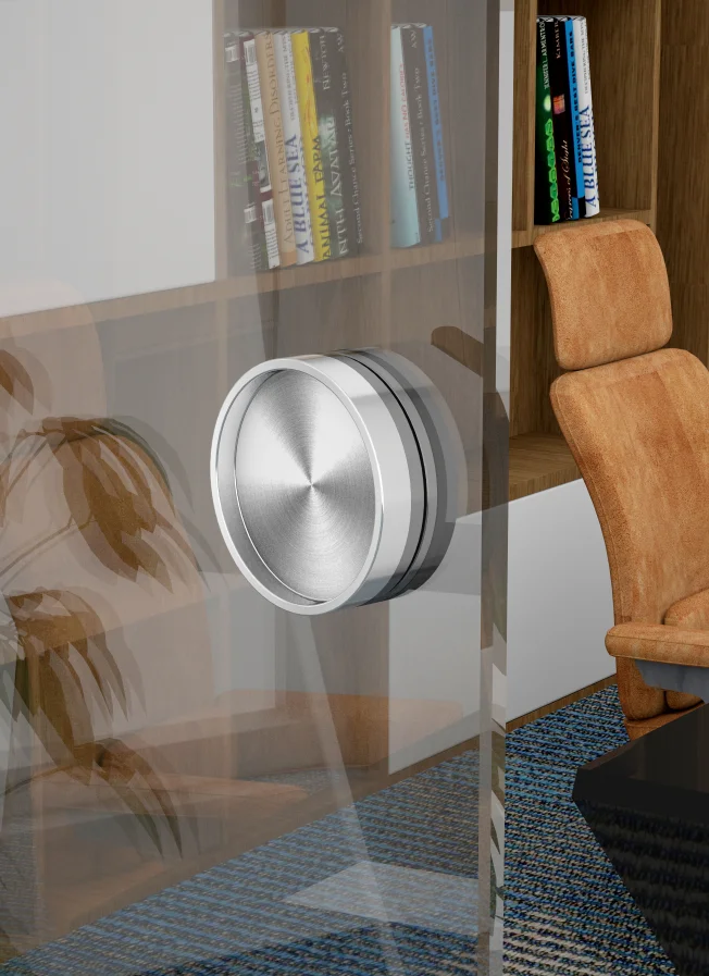 High Quality Circular Buckle  Sliding Glass Door Handle Main Door Handle Set