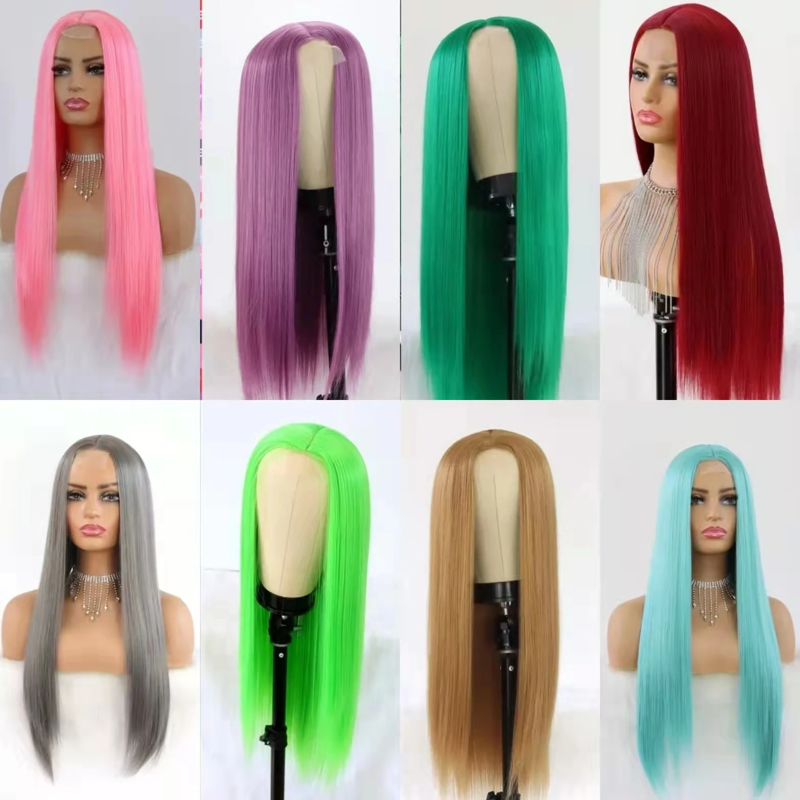 White women 18inch shoulder length wavy #4 highlight #27  front lace futura wig japanese fiber hair synthetic wigs