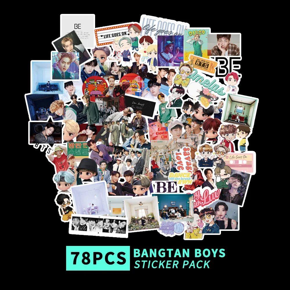 Оптовая Продажа 78 шт./компл. KPOP Idol товар быть 2021 сезон приветствие Bangtan мальчиков декоративные бумажные