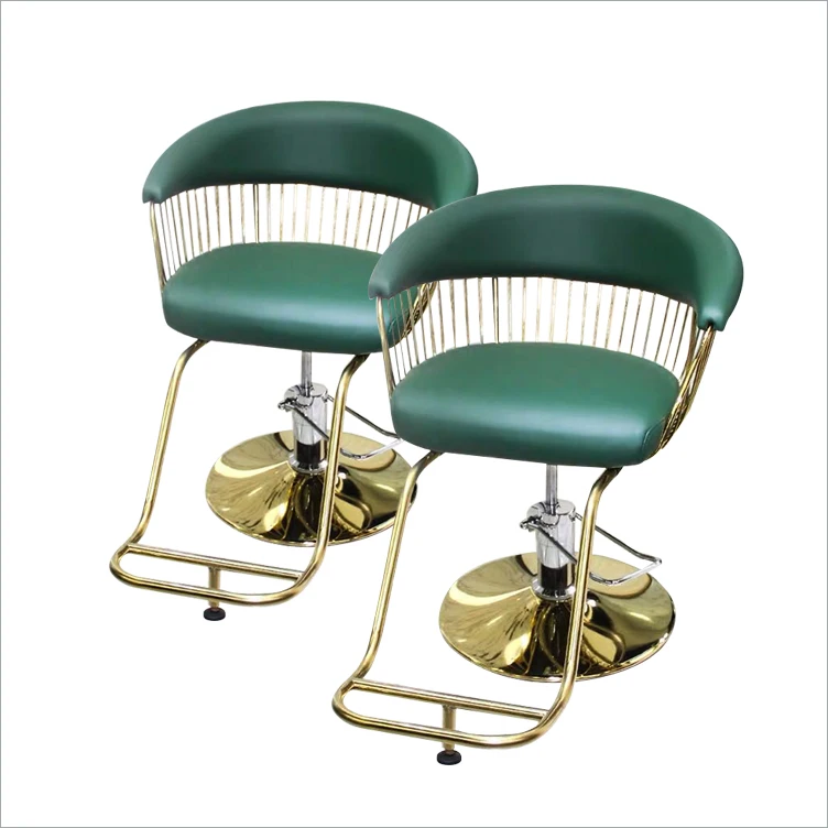 green synthetic leather beauty set all purpose salon chairs