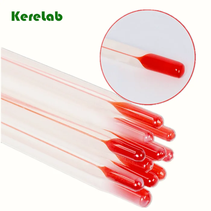 red,blue,green,black alcohol filled 300mm long thermometers 0-150C