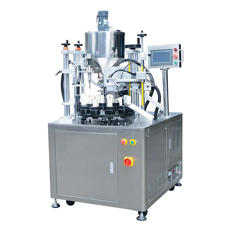 Hopper Honey Grease Cosmetic Plastic Composite Tubes Automatic Filling And Ultrasonic Sealing Machine Tube Sealer