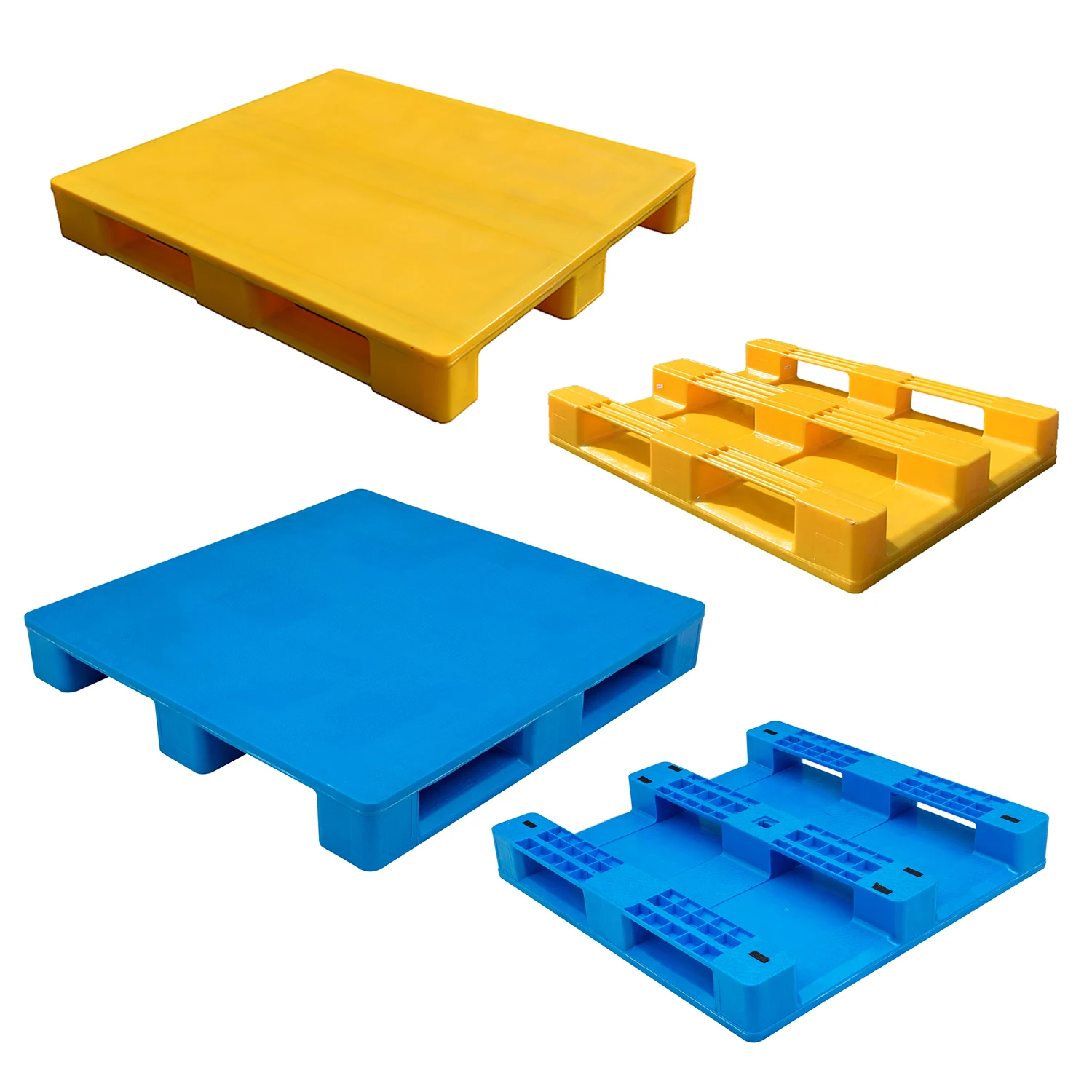 Transport Recycled Industry Heavy Duty HDPE 4 Way Enter  Plastic Tray Flat Pallets Tray Flat