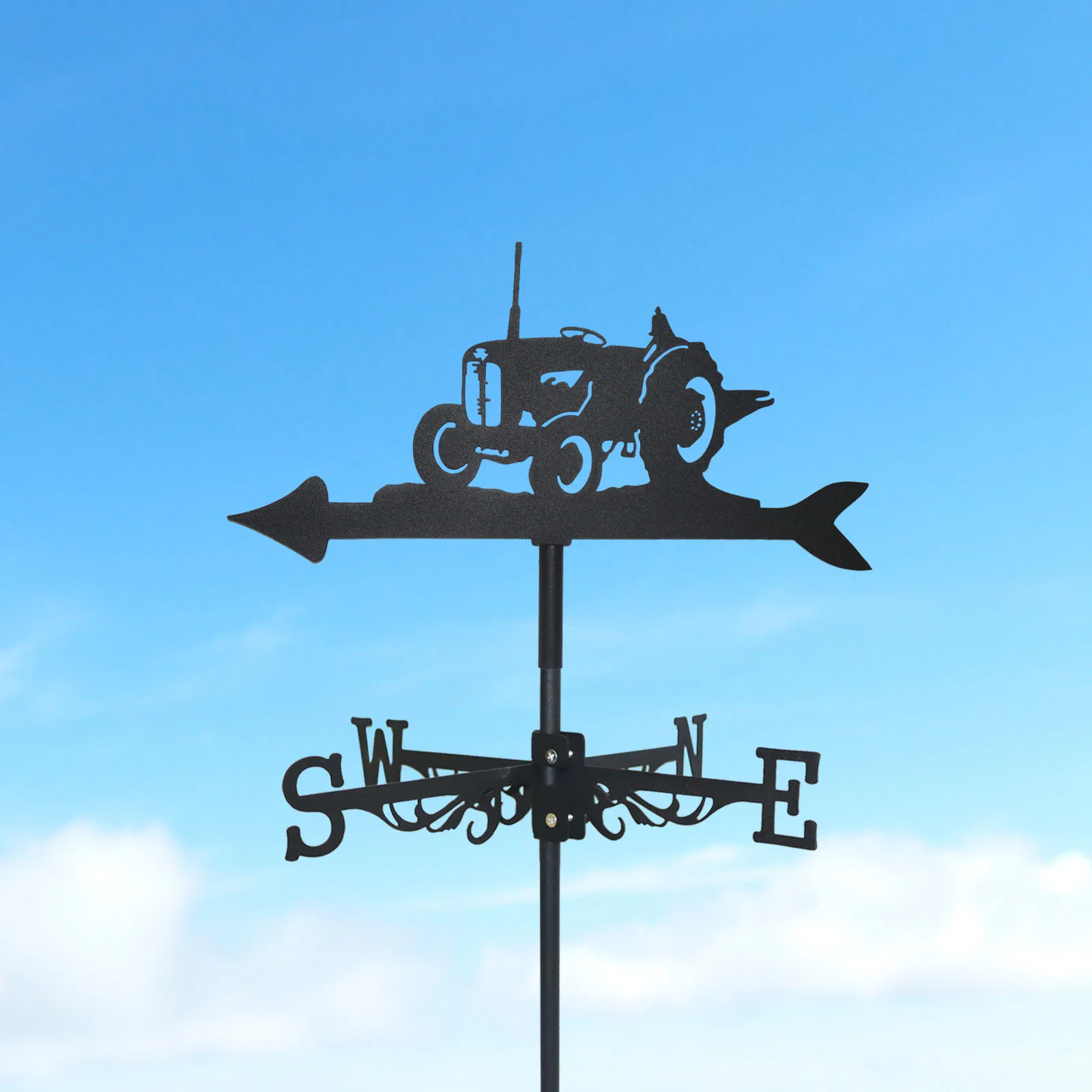 Factory direct supply metal crafts outdoor yard decoration indicator creative tractor weather vane wholesale