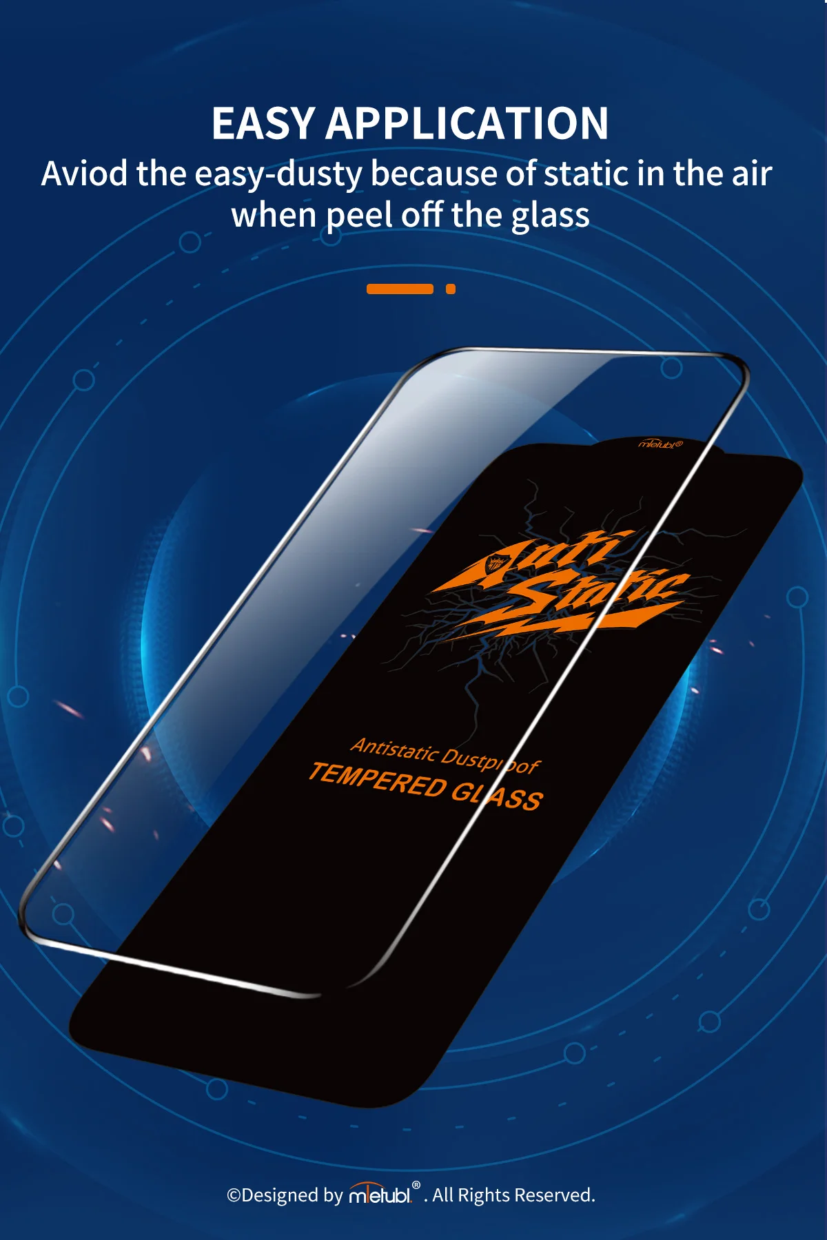 MIETUBL Antistatic Dustproof  Tempered Glass Anti-static Screen Protector for Mobile Phone