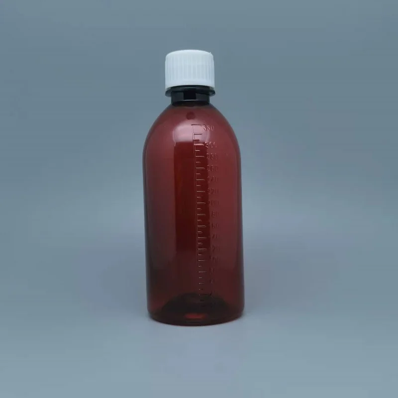 Флаконы с сиропом от кашля флакон для лекарств пробкой янтарного цвета оптовая продажа пустые пластиковые коробки домашних животных трафаретная печать Boston Round SK
