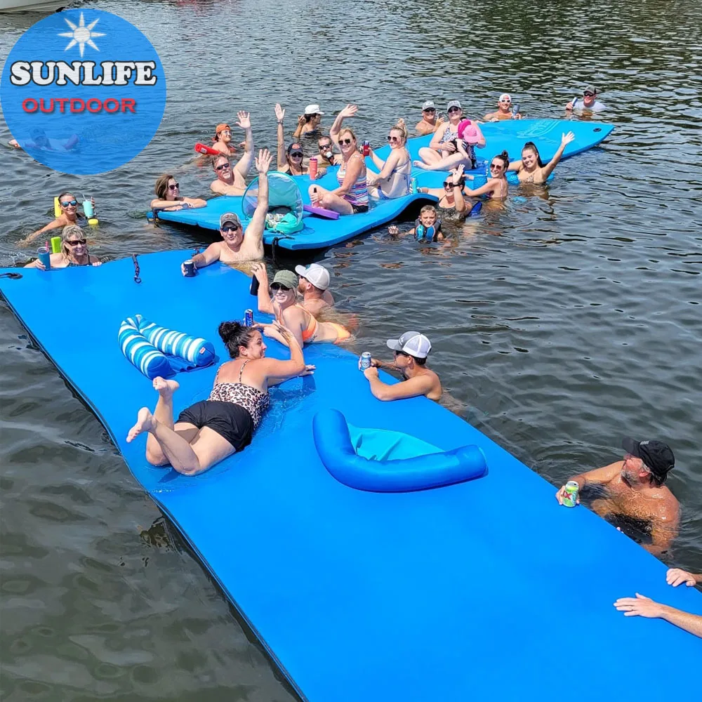 Hot Sale Custom Water Floating Blanket Bed Float Mat Pad Swimming Pool Blanket Soft Durable XPE Foam Mats for Water Park Play