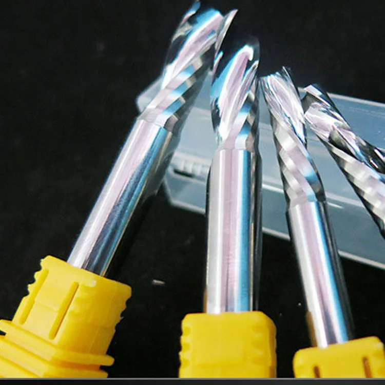 
Acrylic PVC Density Board Woodworking Single Flute Spiral Engraving down Milling Cutter for cnc/spiral router bits 