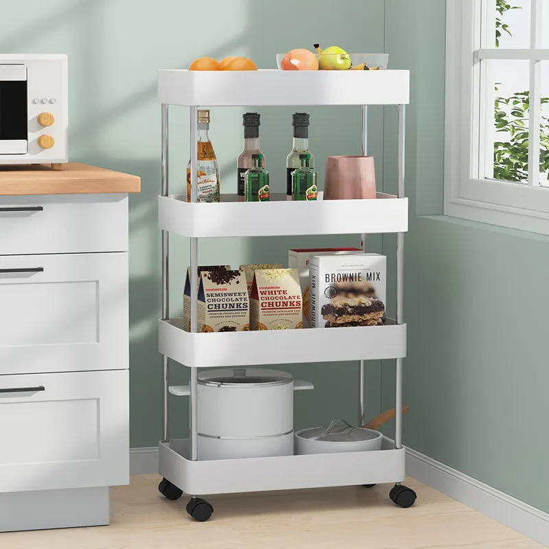 Removable frame multi layers of bathroom storage frame refrigerator kitchen gap storage rack manufacturers direct sales