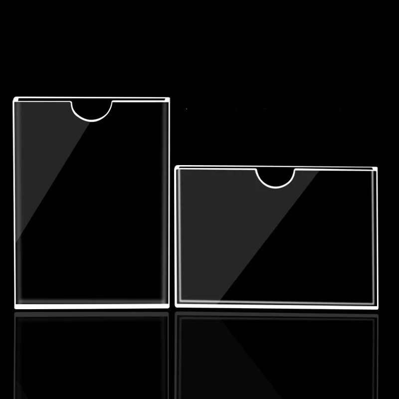 High Transparency Waterproof Acrylic Card Slot  Double Layer Frames Slot for Sale