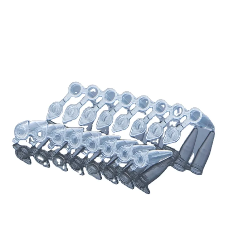 China Manufacturer Flat Cover Thin Wall Sterile Plastic PCR tubes 8 Strip PCR Tubes 0.2ml
