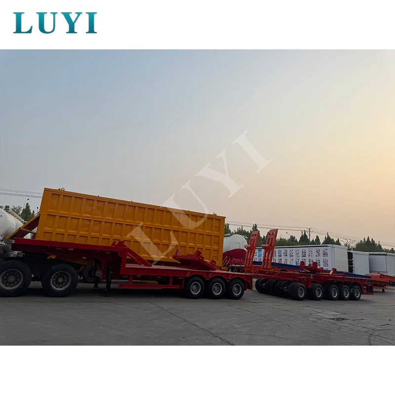 Низкий полуприцеп LUYI лопасти для ветровой турбины транспортный прицеп выдвижной ветроэнергетических лопастей