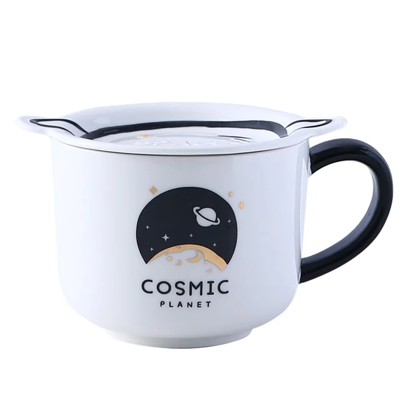 
High quality Breakfast Ceramic Coffee Cup for Space stars themed breakfast cup 