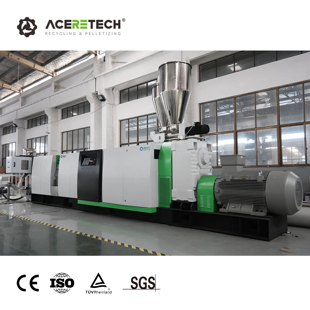 Low Noise ASE PMMA/PC Flakes/Rigid Flakes Single Screw Extruder For Plastic Recycling