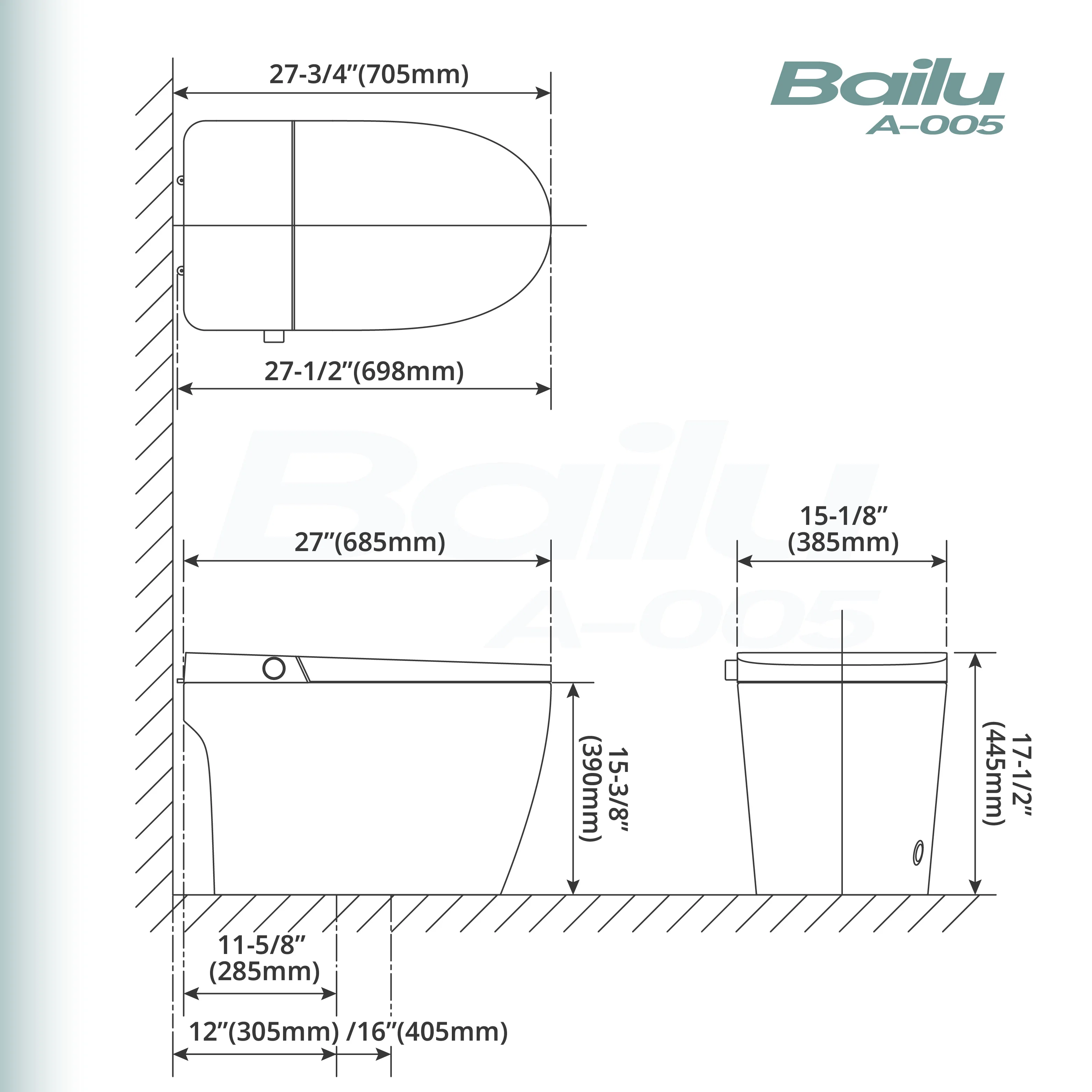 BAILU A-005B розовое удлиненное цветное чистящее сиденье умное биде умный туалет с баком дистанционным управлением крышка США красный