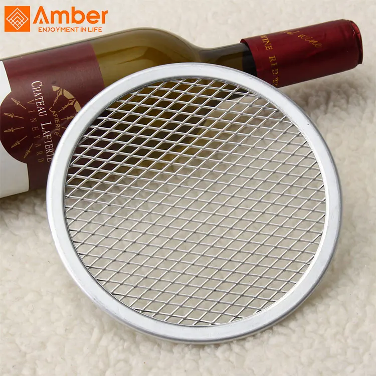 Портативный пищевой бесшовная алюминиевая тостов антипригарная сковорода для пиццы чистая