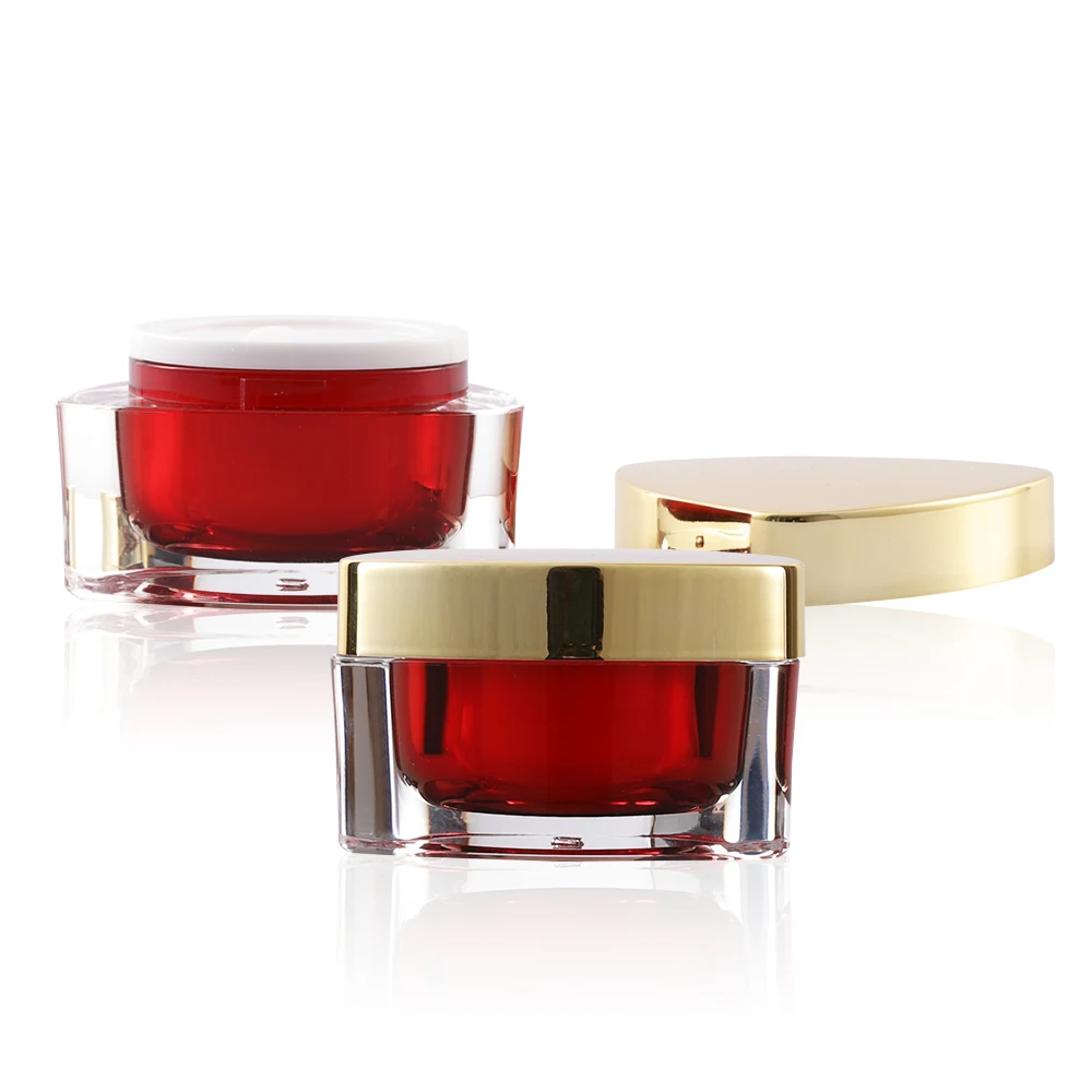 Заводская поставка треугольная двойная акриловая пустая Косметическая банка для крема 15 г 30 50