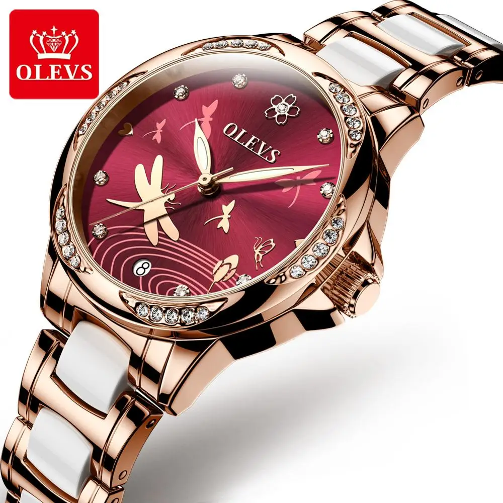 OEM watches womens bracelet custom logo luxury classic design japan beautiful ceramics ladies automatic mechanical women watch