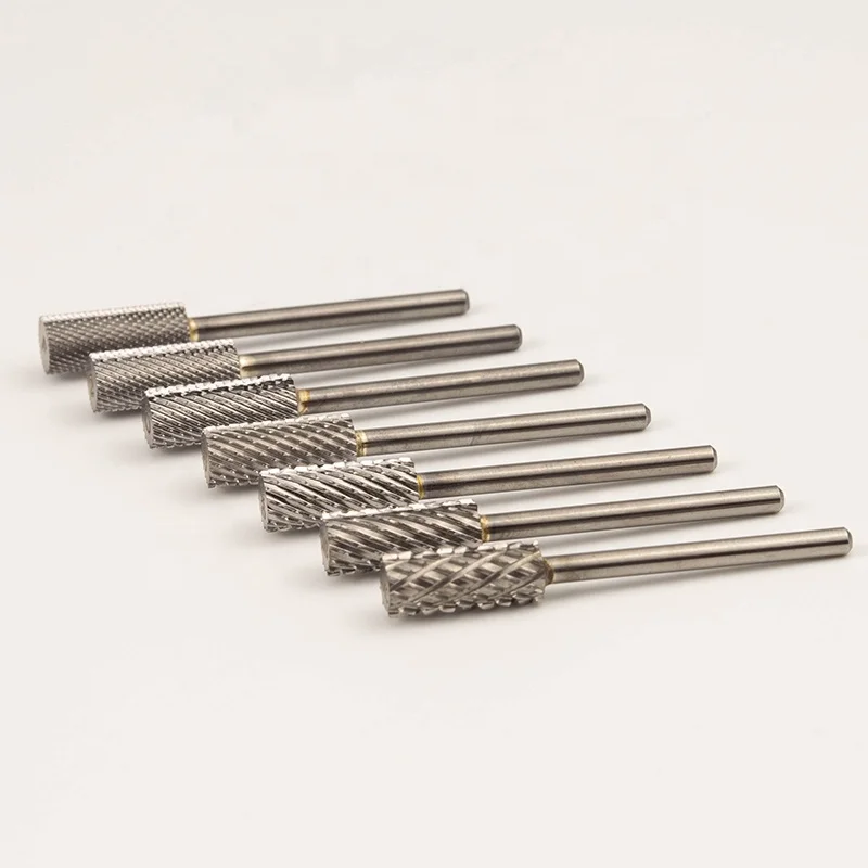 Efile Sharp Small  Barrel Burs Efile Cutting Burr Professional 3XC 4XC Wholesale Tungsten Carbide Nail Drill Bit Storage