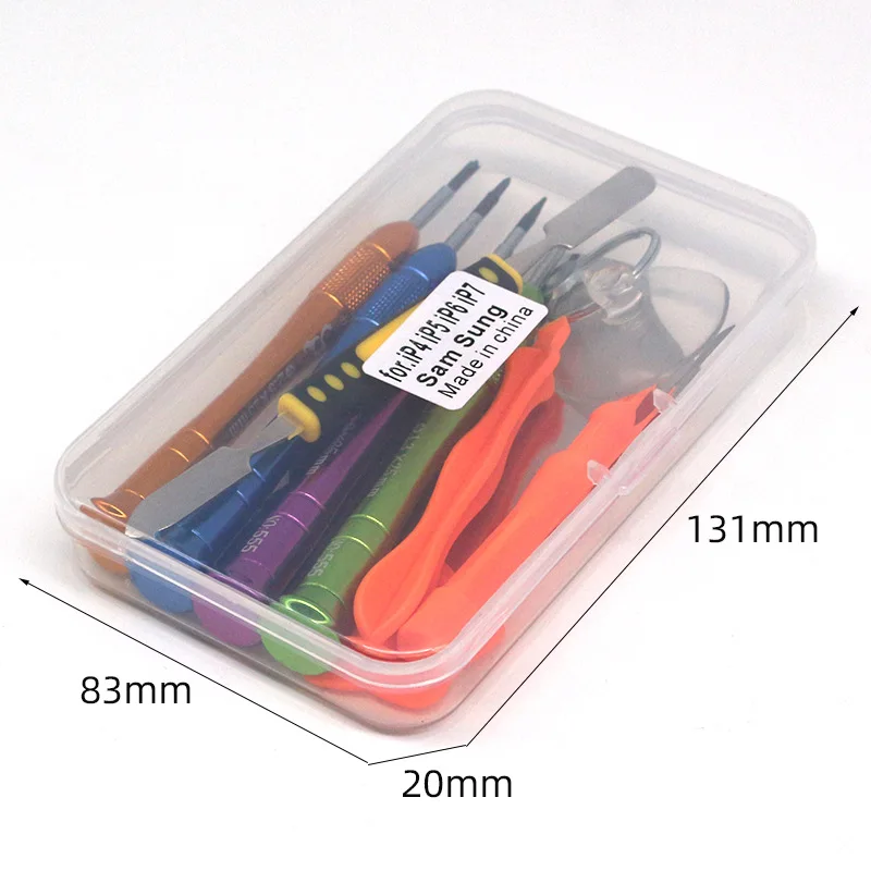Factory Direct Sale 11 in 1IP4 and IP5 mobile phone repair tools, mobile phone repair kit, mini screwdriver