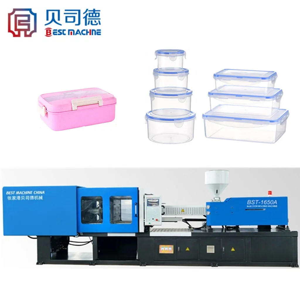 BST-1650A Automatic lunch box food container manufacturing making Injection Molding Machine