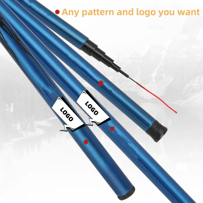 Custom fiberglass telescopic fishing rods 3m 4m 5m 6m 7m 8m Carp  Fly Telescopic Fishing Rod ultra light rod
