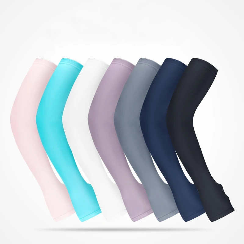 In stock ice silk sun protection sleeve summer men and women outdoor riding fishing travel thumb models ice sleeves
