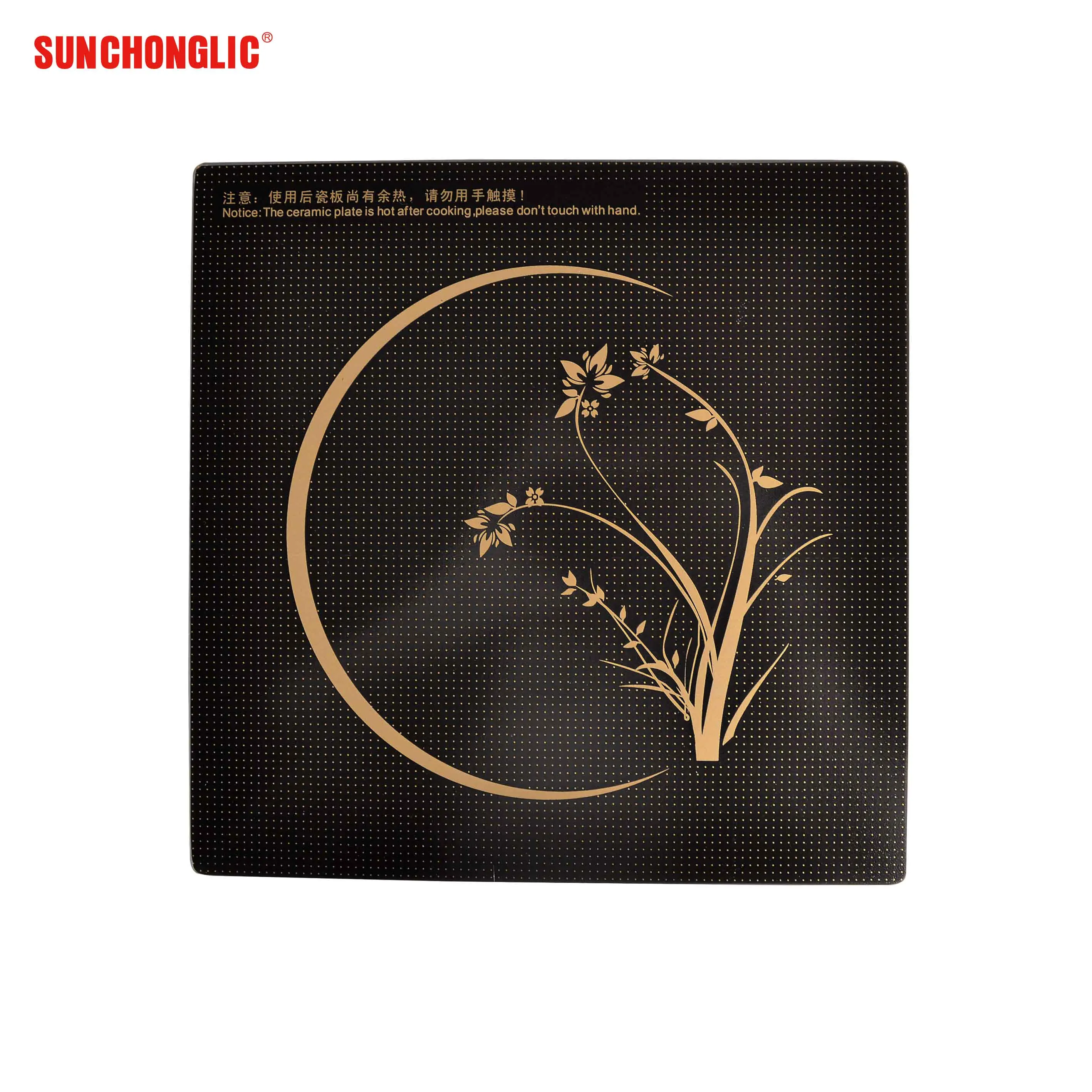 Sunchonglic черная кристаллическая плита 25*25 см индукционная стеклянная цена для керамической плиты